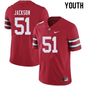 Youth Ohio State Buckeyes #51 Antwuan Jackson Red Nike NCAA College Football Jersey Hot BTI3644ZM